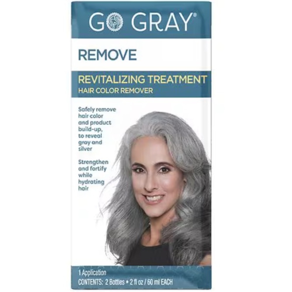 Go Gray Remove Revitalizing Treatment Hair Color Remover, 1 Application, New
